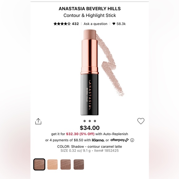 Brand NEW Anastasia Beverly Hills Contour Stick - Picture 3 of 4